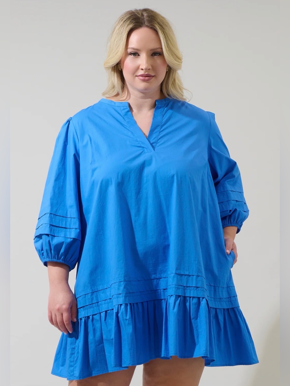 Sugarlips Velma Ruffle Shift Dress Curve - Picture 2 of 6